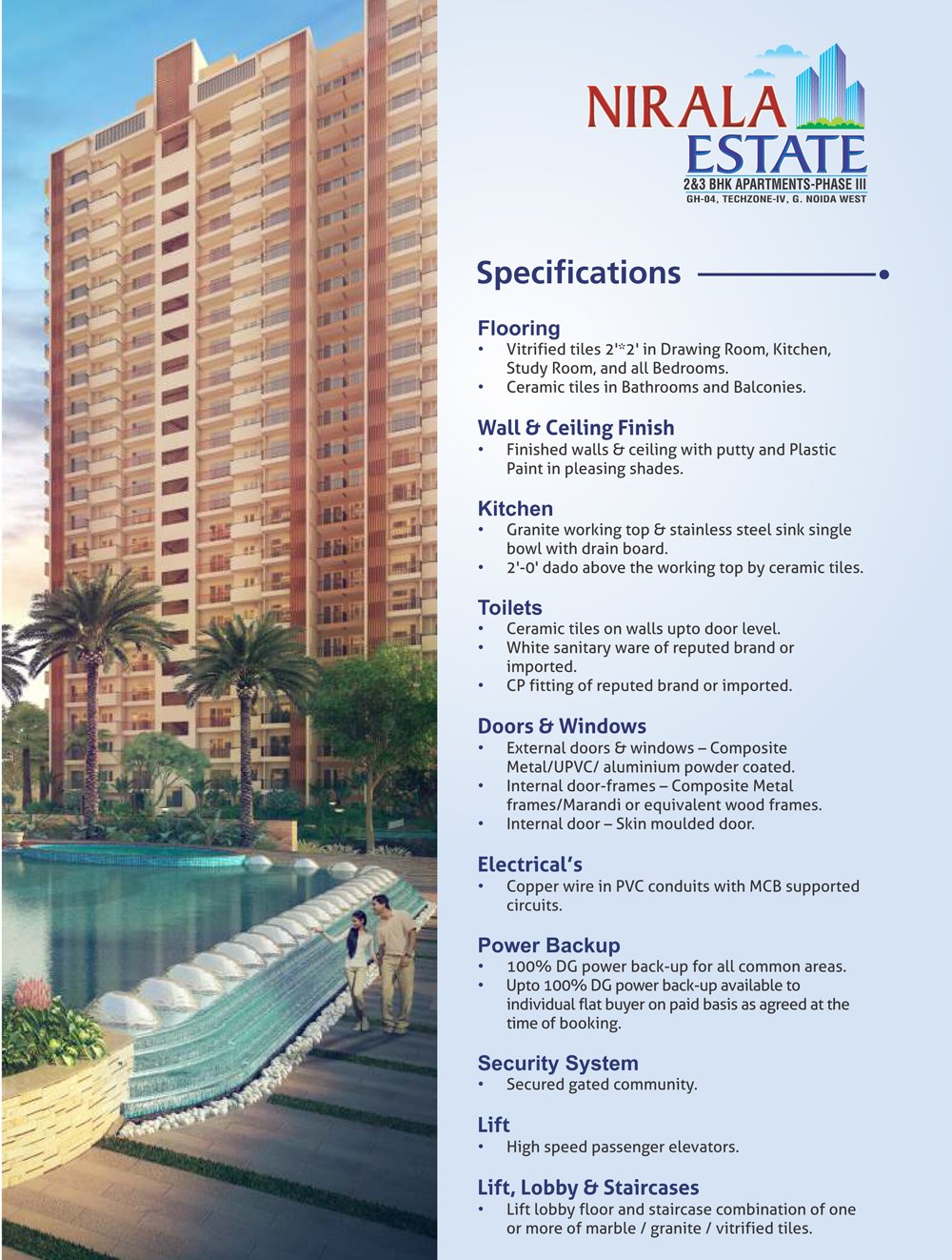 Nirala Estate Phase 3 Specifications